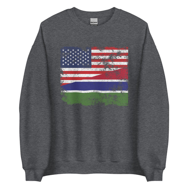 Gambia USA Flag Sweatshirt