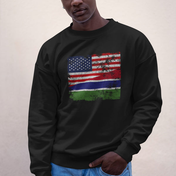 Gambia USA Flag Sweatshirt