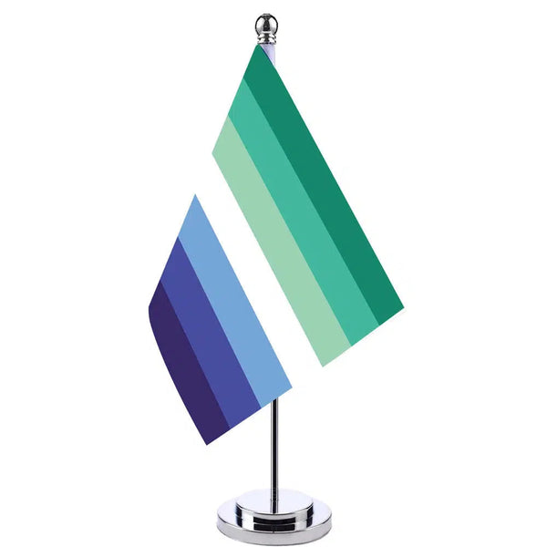 Gay Men’s Pride Desk Flag - Small LGBTQIA2S+ Table Flag