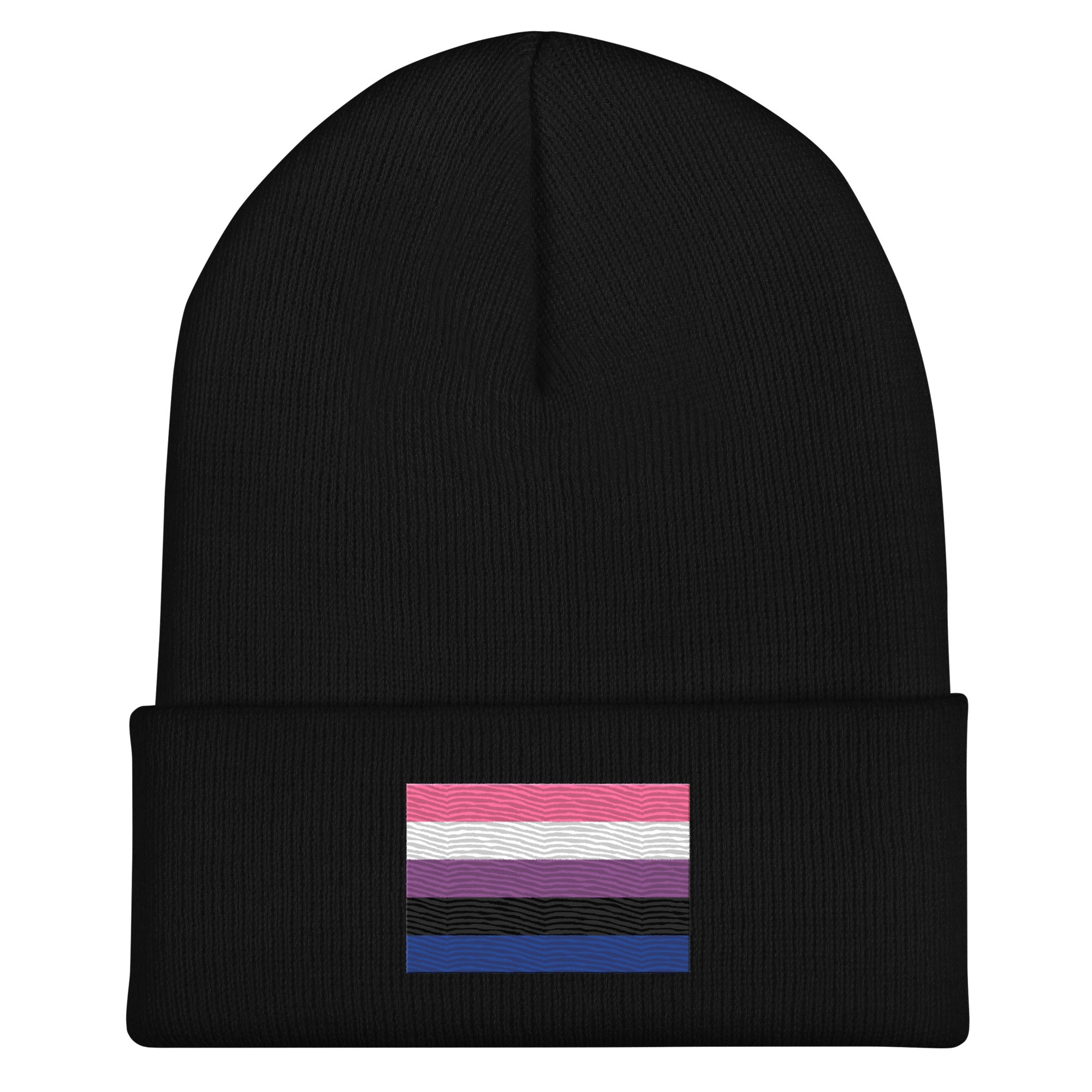 Genderfluid Flag Beanie - Embroidered LGBT+ Winter Hat