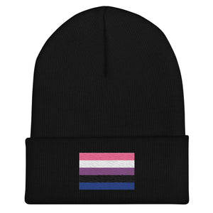 Genderfluid Flag Beanie - Embroidered LGBT+ Winter Hat