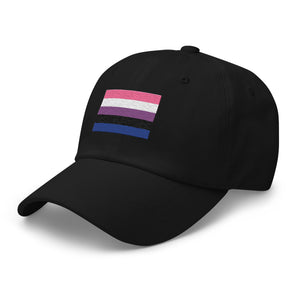 Genderfluid Flag Cap - Adjustable Embroidered LGBT+ Dad Hat