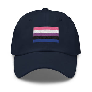 Genderfluid Flag Cap - Adjustable Embroidered LGBT+ Dad Hat