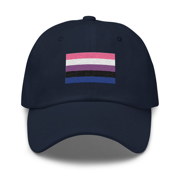 Genderfluid Flag Cap - Adjustable Embroidered LGBT+ Dad Hat