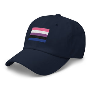 Genderfluid Flag Cap - Adjustable Embroidered LGBT+ Dad Hat