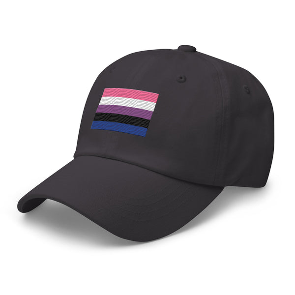Genderfluid Flag Cap - Adjustable Embroidered LGBT+ Dad Hat