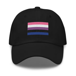 Genderfluid Flag Cap - Adjustable Embroidered LGBT+ Dad Hat