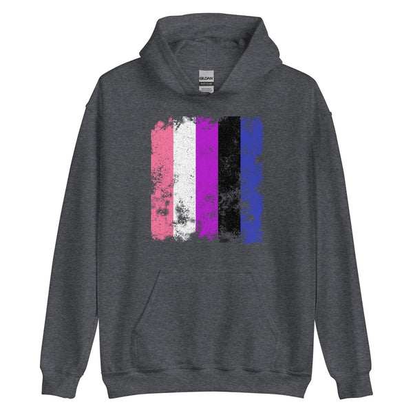 Genderfluid Flag - Distressed LGBTQIA2S+ Hoodie