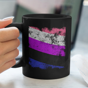 Genderfluid Flag - Distressed LGBT+ Mug