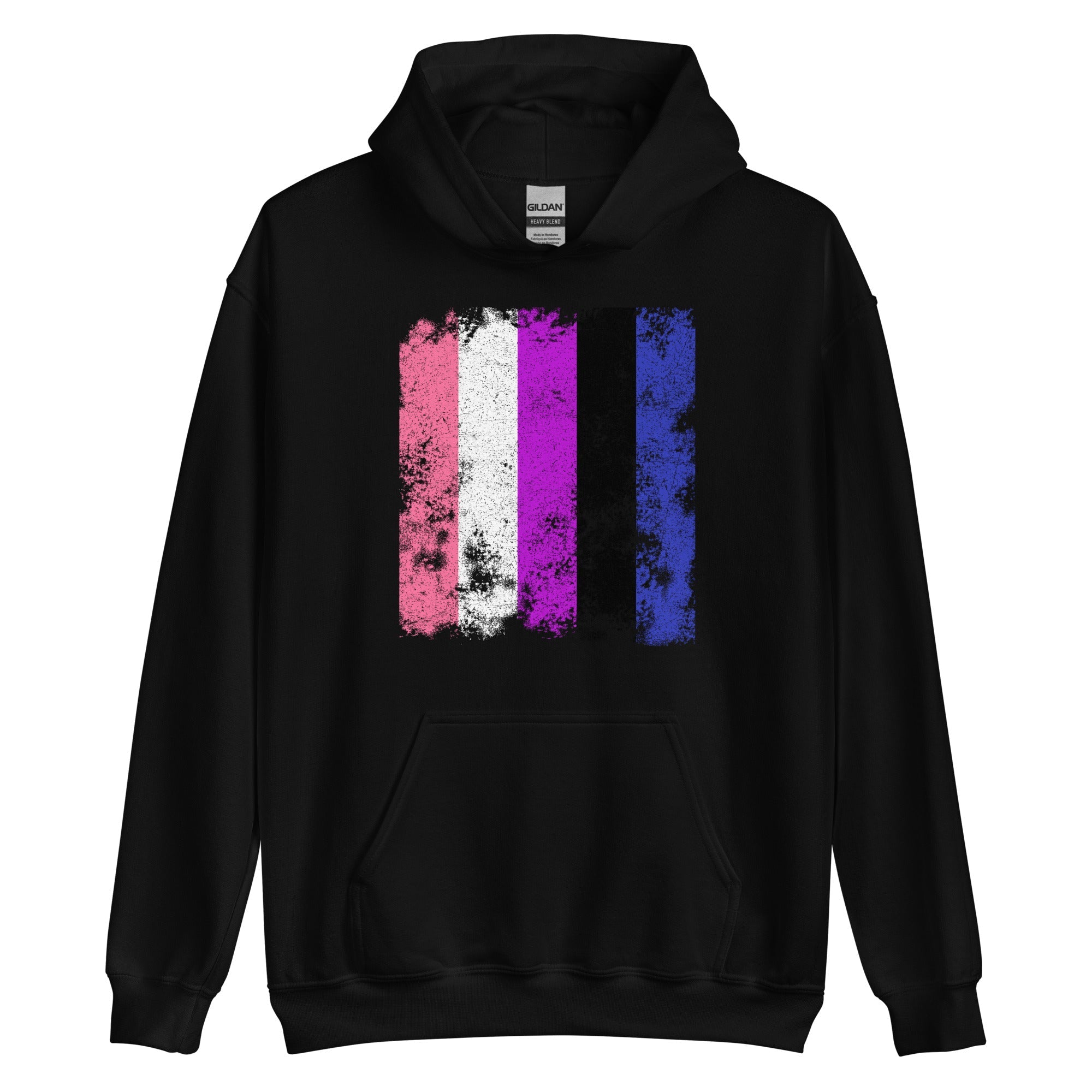 Genderfluid Flag - Distressed LGBTQIA2S+ Hoodie