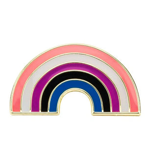 Genderfluid Pride Flag Lapel Pins - LGBTQIA2S+ Enamel Pin Flag