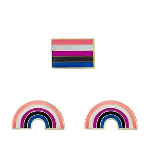 Genderfluid Pride Flag Lapel Pins - LGBTQIA2S+ Enamel Pin Flag