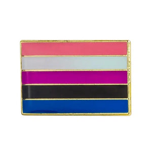 Genderfluid Pride Flag Lapel Pins - LGBTQIA2S+ Enamel Pin Flag