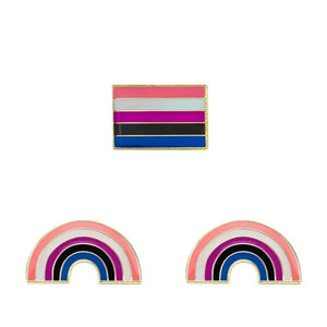 Genderfluid Pride Flag Lapel Pins - LGBTQIA2S+ Enamel Pin Flag