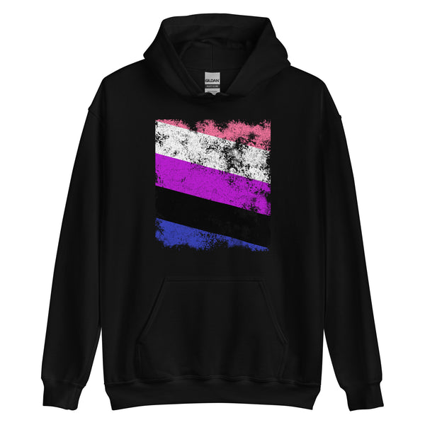 Genderfluid Flag - Distressed LGBT+ Hoodie