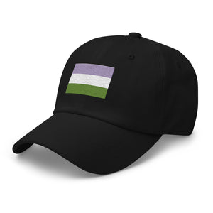 Genderqueer Flag Cap - Adjustable Embroidered LGBT+ Dad Hat