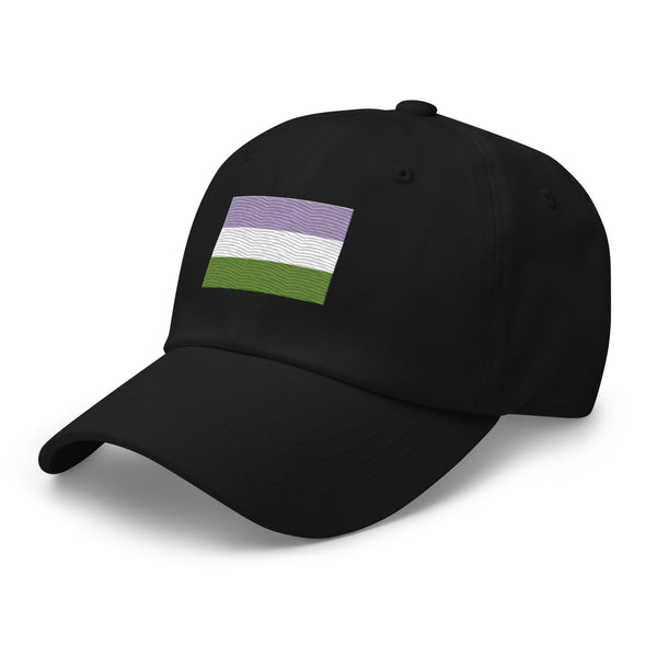 Genderqueer Flag Cap - Adjustable Embroidered LGBT+ Dad Hat