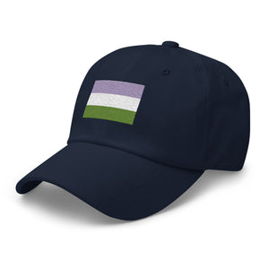 Genderqueer Flag Cap - Adjustable Embroidered LGBT+ Dad Hat
