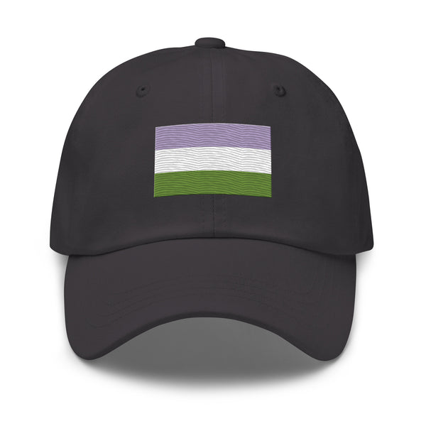 Genderqueer Flag Cap - Adjustable Embroidered LGBT+ Dad Hat