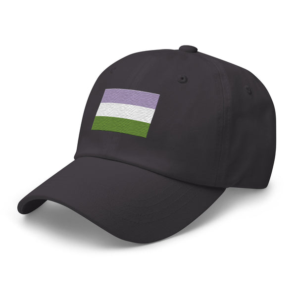 Genderqueer Flag Cap - Adjustable Embroidered LGBT+ Dad Hat