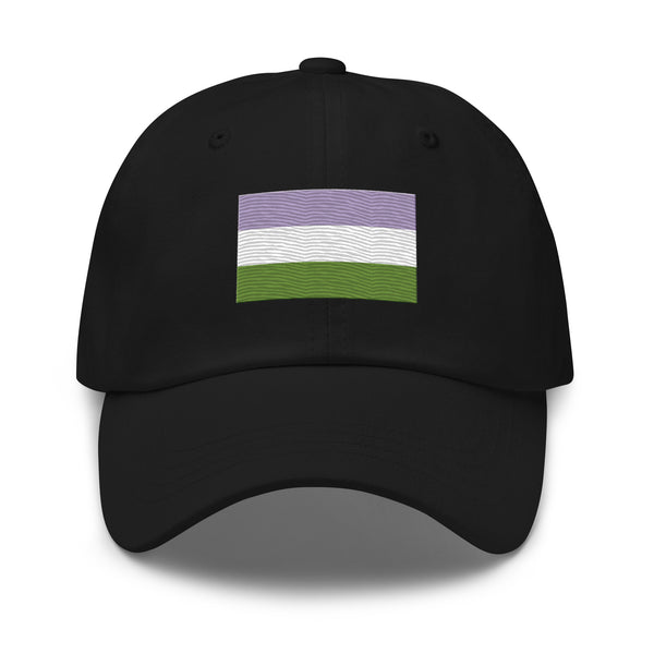 Genderqueer Flag Cap - Adjustable Embroidered LGBT+ Dad Hat