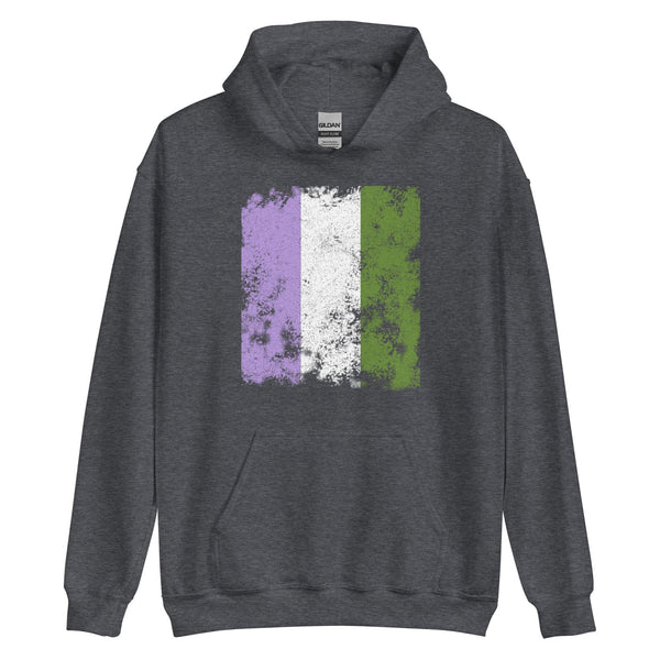 Genderqueer Flag - Distressed LGBTQIA2S+ Hoodie