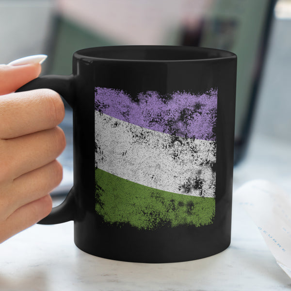 Genderqueer Flag - Distressed LGBT+ Mug