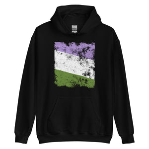Genderqueer Flag - Distressed LGBT+ Hoodie