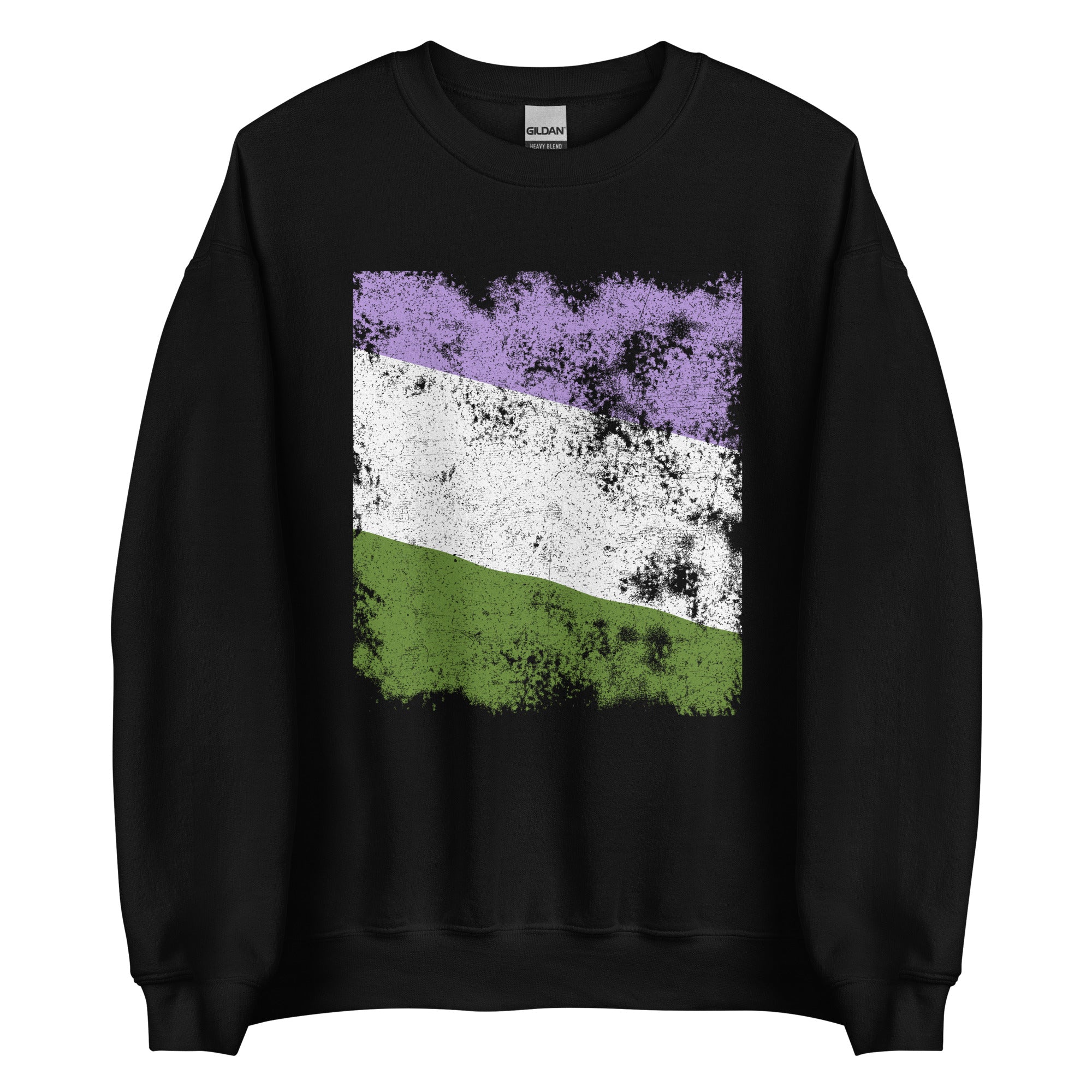 Genderqueer Flag - Distressed LGBT+ Sweatshirt