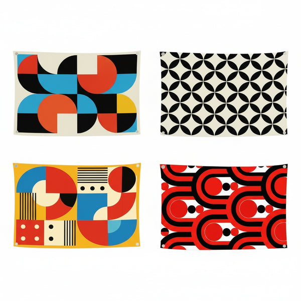 Geometric Bauhaus Flags - 90x150cm(3x5ft) - 60x90cm(2x3ft)