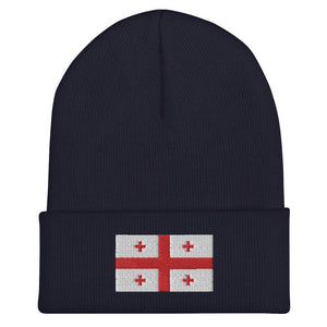 Georgia Flag Beanie - Embroidered Winter Hat