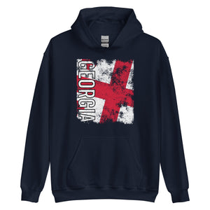 Georgia Flag - Distressed Flag Hoodie