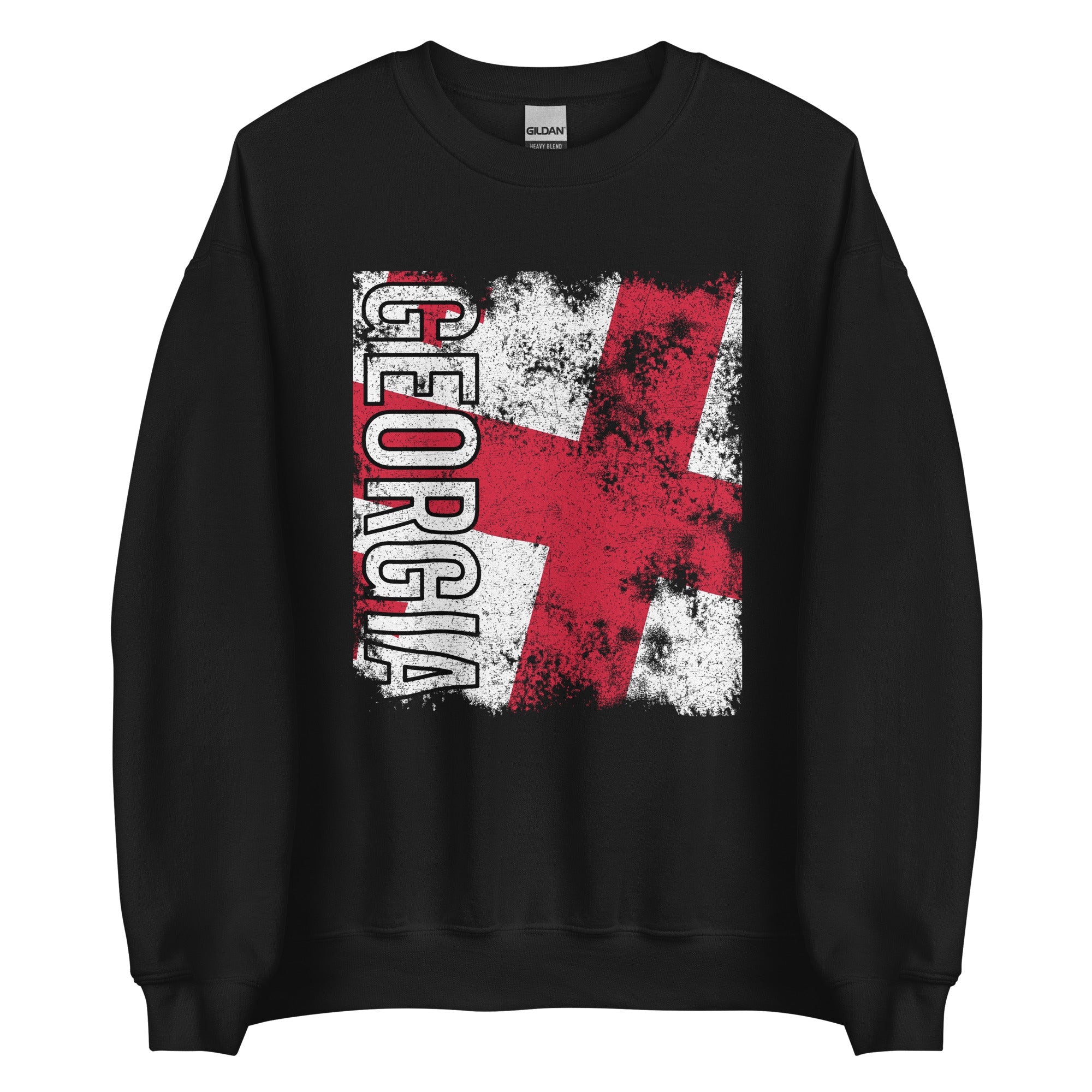 Georgia Flag - Distressed Flag Sweatshirt