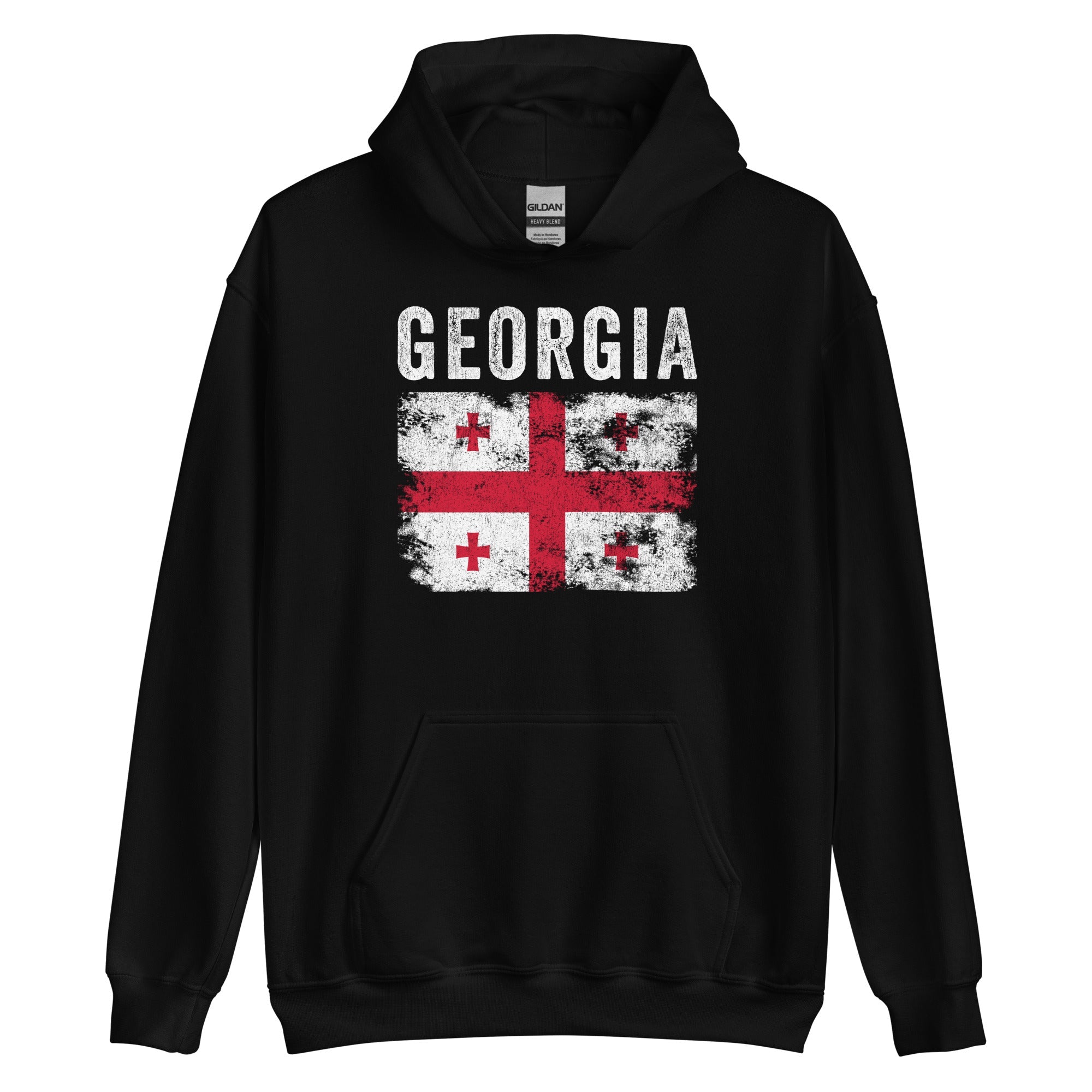 Georgia Flag Distressed - Georgian Flag Hoodie