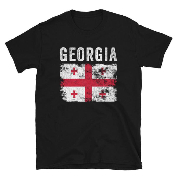 Georgia Flag Distressed - Georgian Flag T-Shirt