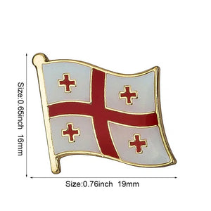 Georgia Flag Lapel Pin - Enamel Pin Flag