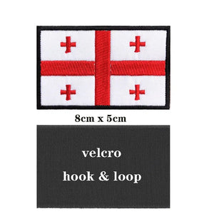 Georgia Flag Patch - Iron On/Hook & Loop Patch