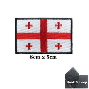 Georgia Flag Patch - Iron On/Hook & Loop Patch