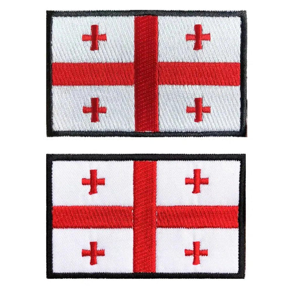 Georgia Flag Patch - Iron On/Hook & Loop Patch