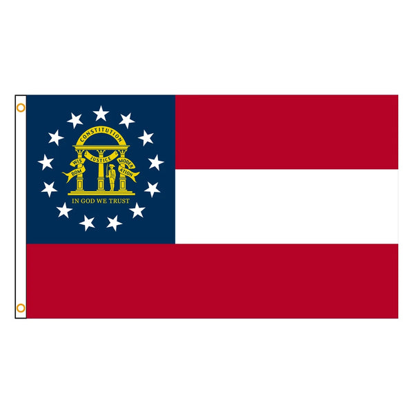 Georgia State Flag - 90x150cm(3x5ft) - 60x90cm(2x3ft)