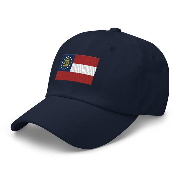 Georgia State Flag Cap - Adjustable Embroidered Dad Hat