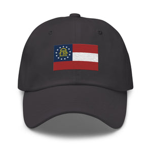 Georgia State Flag Cap - Adjustable Embroidered Dad Hat