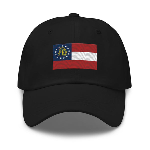 Georgia State Flag Cap - Adjustable Embroidered Dad Hat