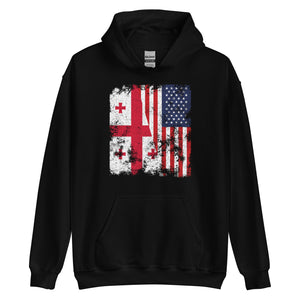 Georgia USA Flag - Half American Hoodie