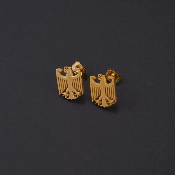 German Eagle Stud Earrings