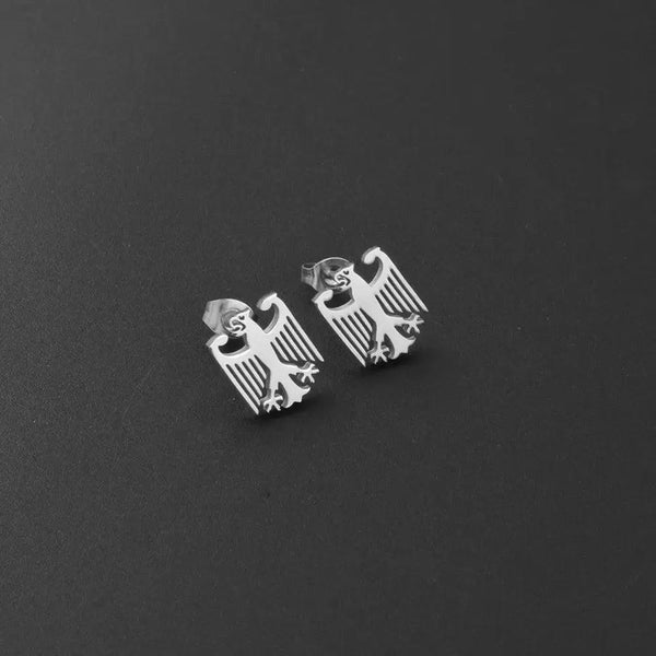 German Eagle Stud Earrings