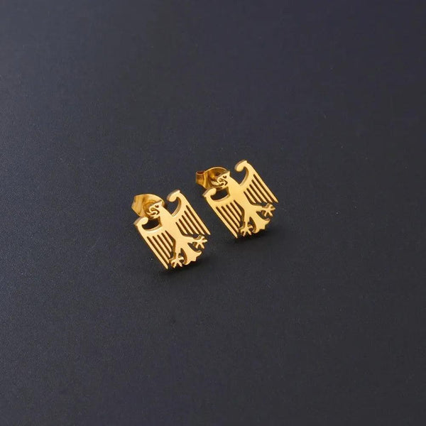 German Eagle Stud Earrings