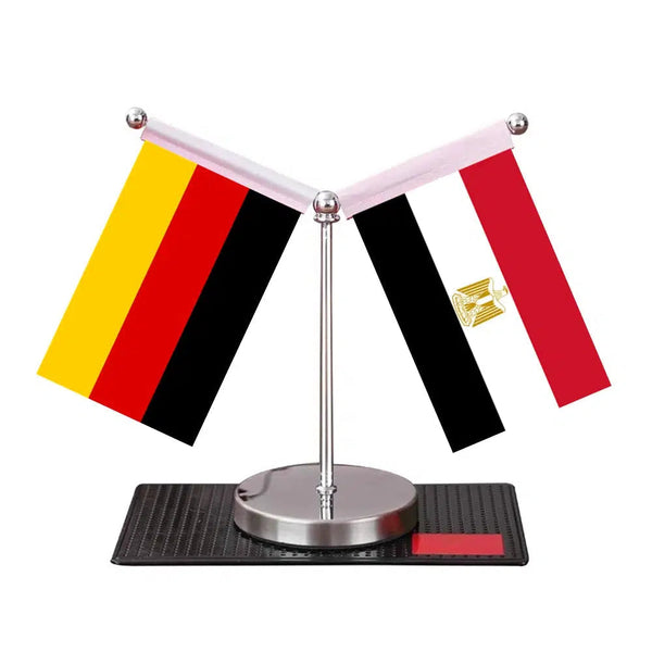 Germany Egypt Desk Flag - Custom Table Flags (Mini)