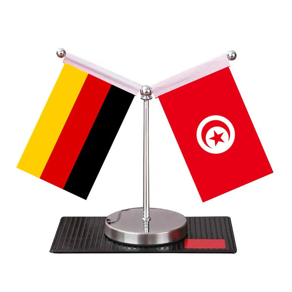 Germany Egypt Desk Flag - Custom Table Flags (Mini)