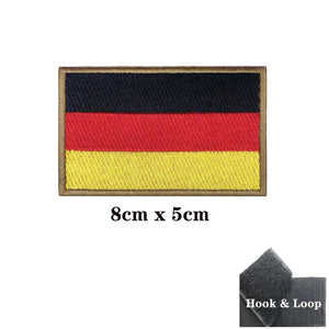 Germany Flag Patch - Iron On/Hook & Loop Patch